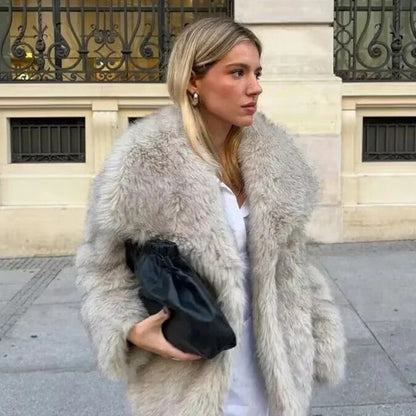 Women's Faux fur coat for Stylish Cold Days
