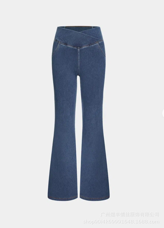 Women's Flared Pants High Waist Elastic