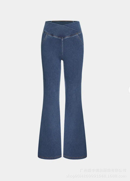 Women's Flared Pants High Waist Elastic