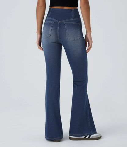 Women's Flared Pants High Waist Elastic
