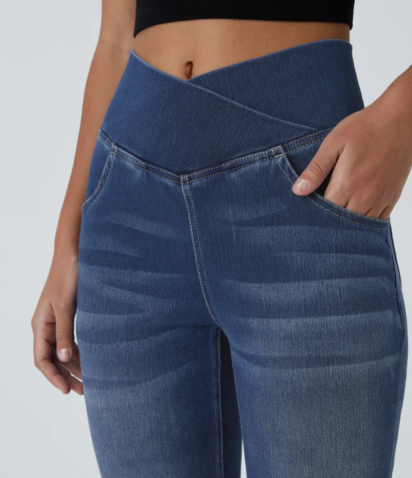 Women's Flared Pants High Waist Elastic