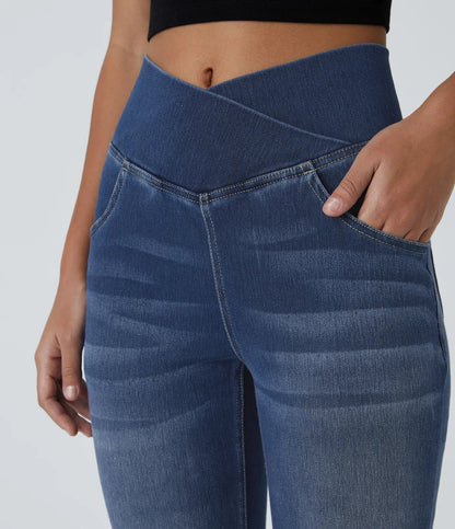 Women's Flared Pants High Waist Elastic
