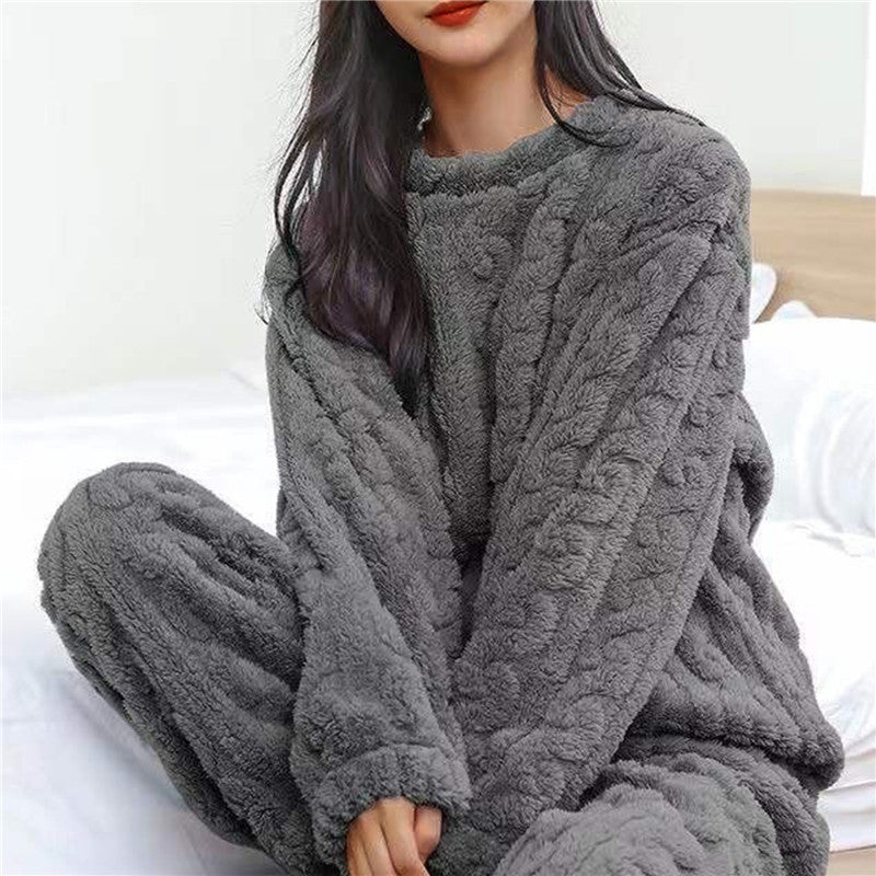 Women's Fleece Pyjama Set Warm and Comfortable for Nightwear