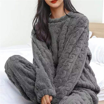 Women's Fleece Pyjama Set Warm and Comfortable for Nightwear