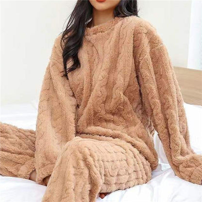 Women's Fleece Pyjama Set Warm and Comfortable for Nightwear