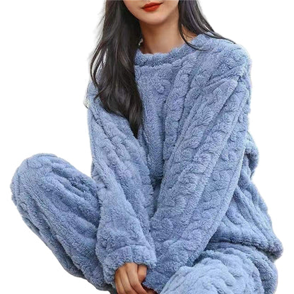 Women's Fleece Pyjama Set Warm and Comfortable for Nightwear