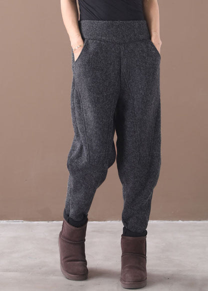 Women's Fleece Trousers with Pockets and Patchwork