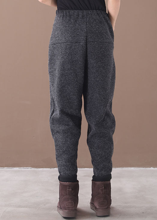 Women's Fleece Trousers with Pockets and Patchwork