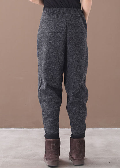 Women's Fleece Trousers with Pockets and Patchwork