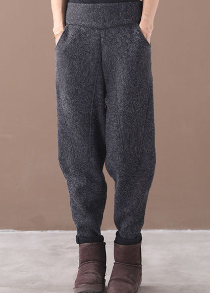 Women's Fleece Trousers with Pockets and Patchwork