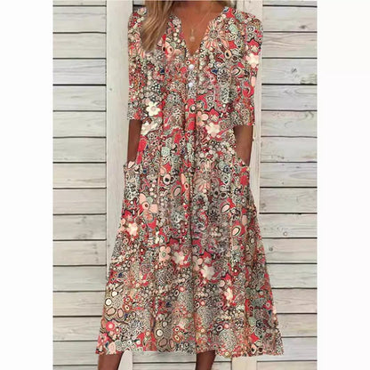 Women's Floral Dress Lightweight Breathable For Summer Dresses