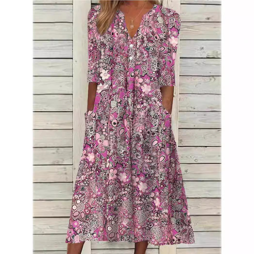 Women's Floral Dress Lightweight Breathable For Summer Dresses