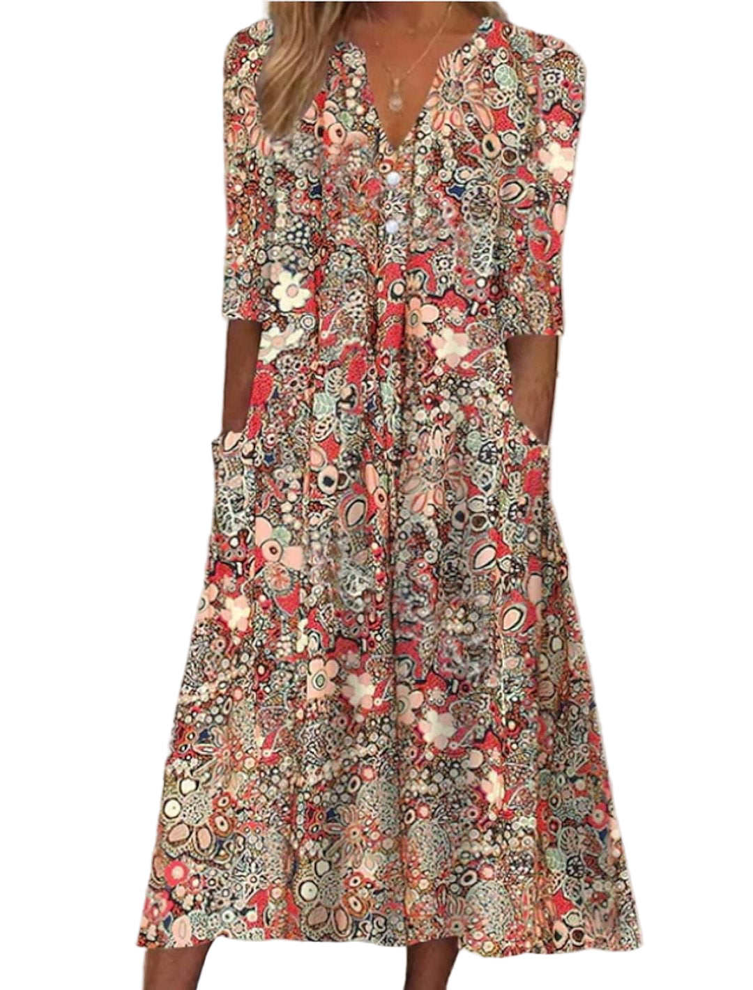 Women's Floral Dress Lightweight Breathable For Summer Dresses