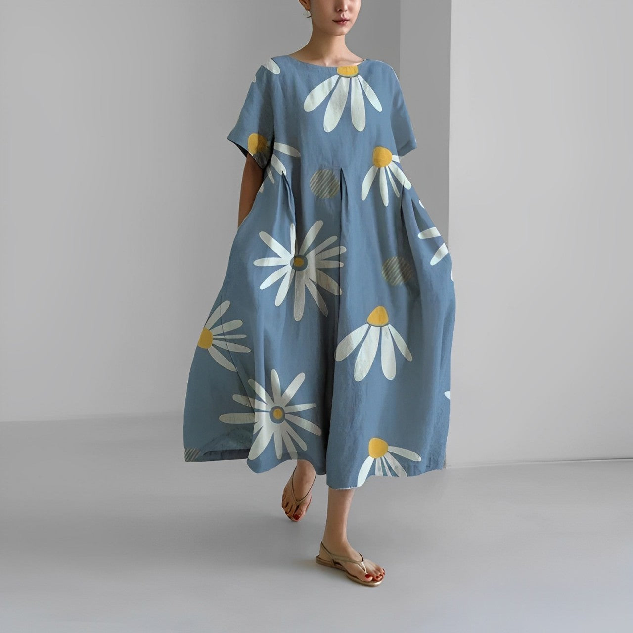 Women's Floral Print Dress Soft