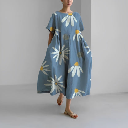 Women's Floral Print Dress Soft