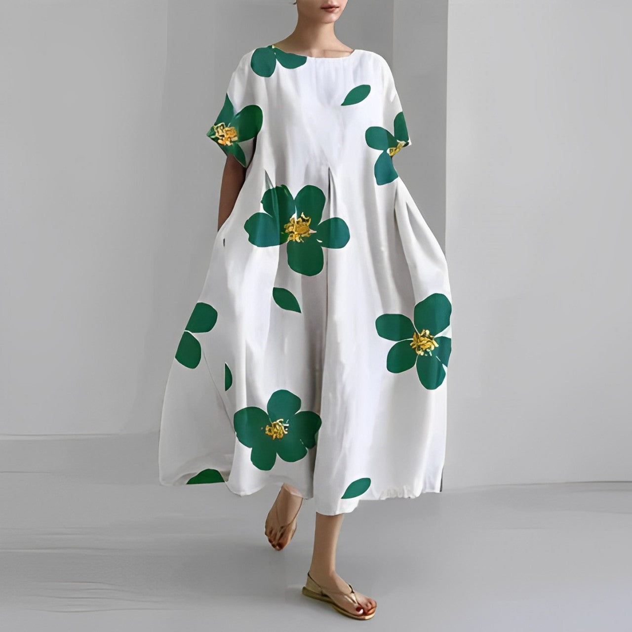 Women's Floral Print Dress Soft