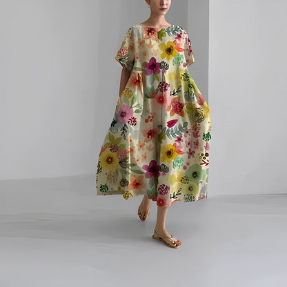 Women's Floral Print Dress Soft