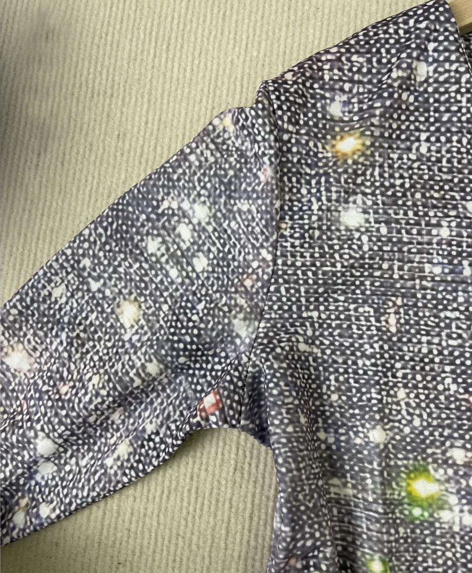 Women's Glitter Top V-Neck Long Sleeves Metallic Spandex