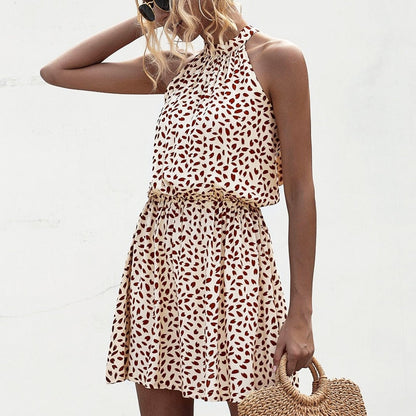 Women's Halter Mini Dress Polyester Modern Summer Dress