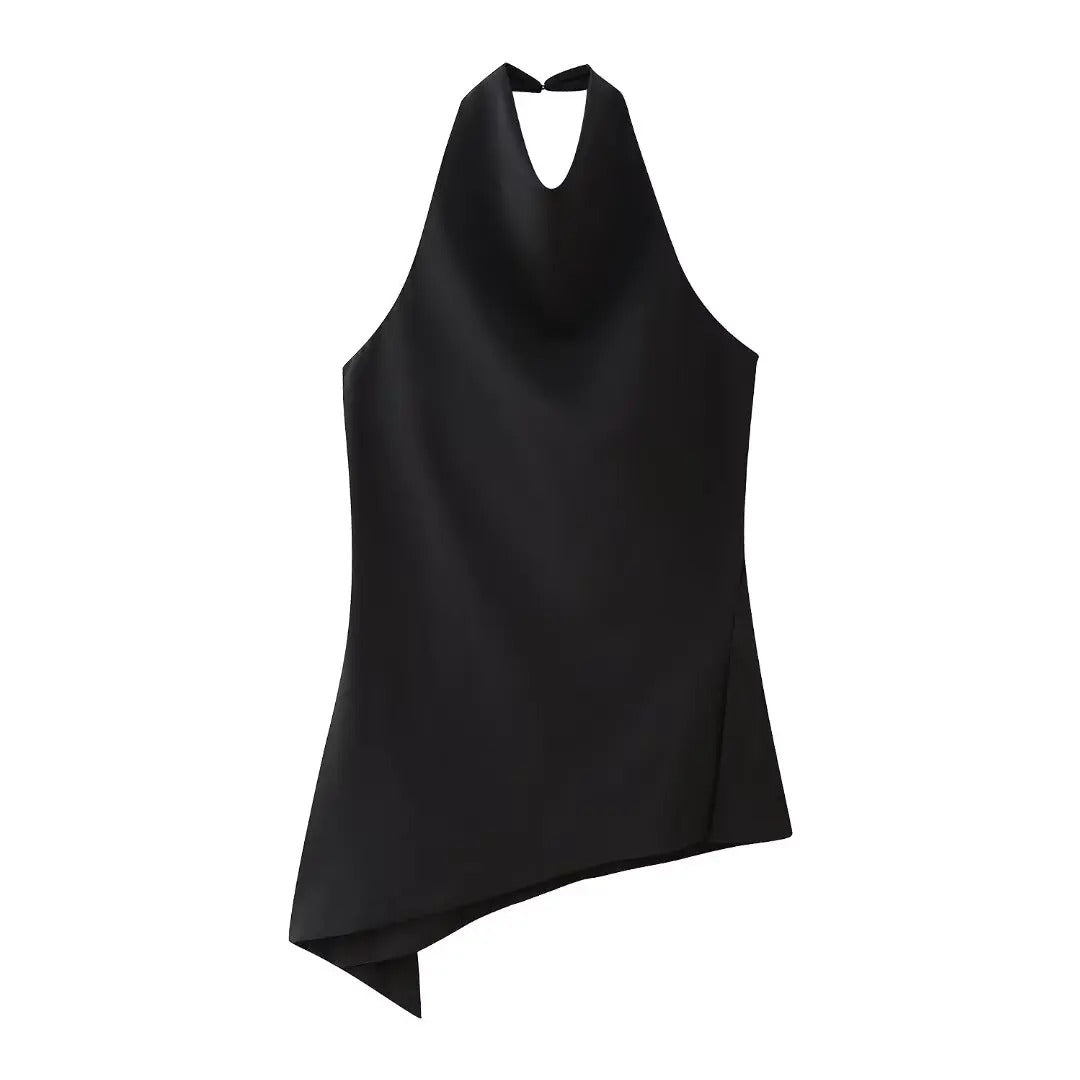 Women's Halter Neck Top & Straight Trousers Set
