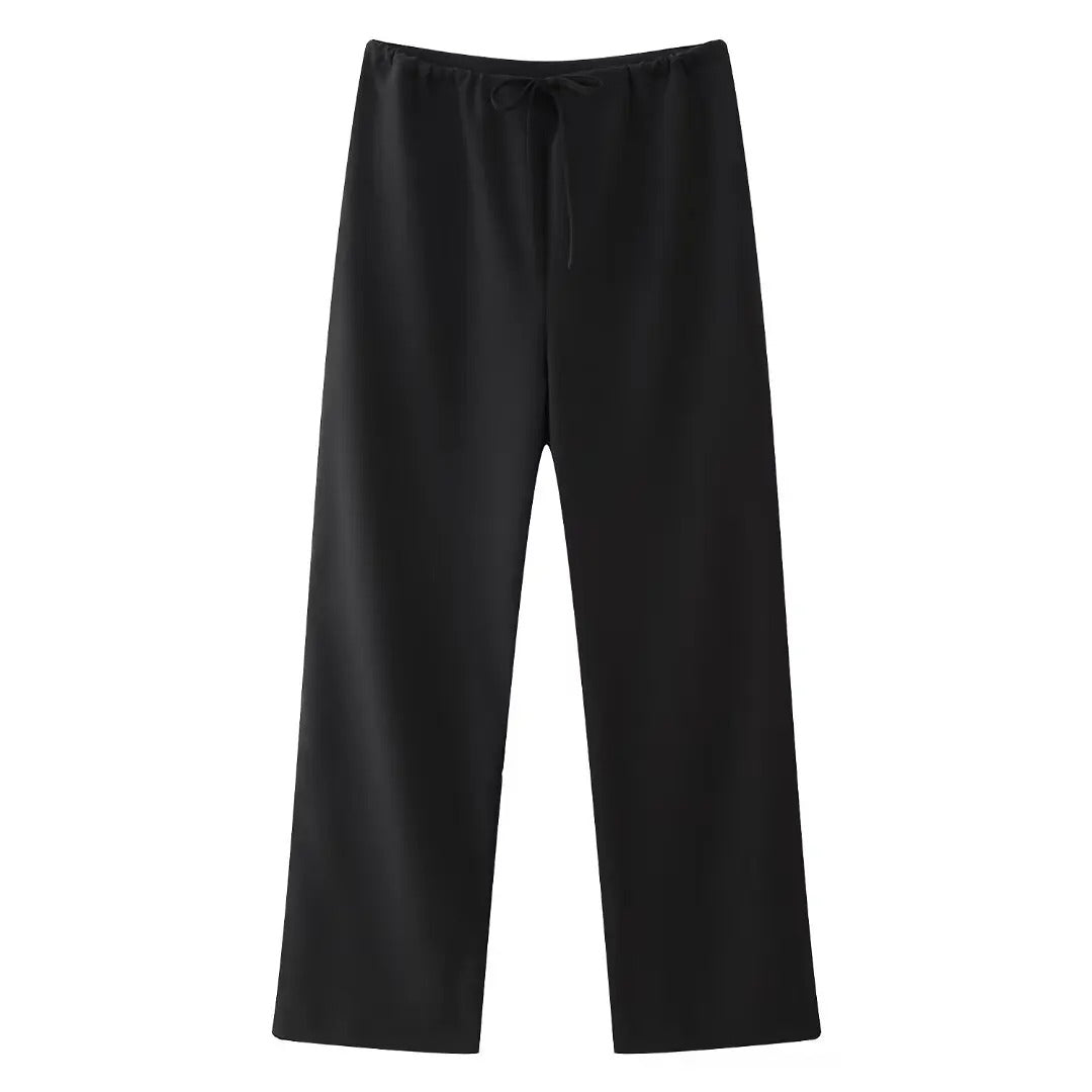 Women's Halter Neck Top & Straight Trousers Set