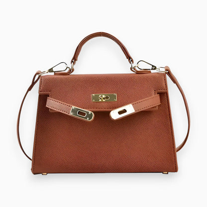 Women's Handbag Metal Closure Geometric Design