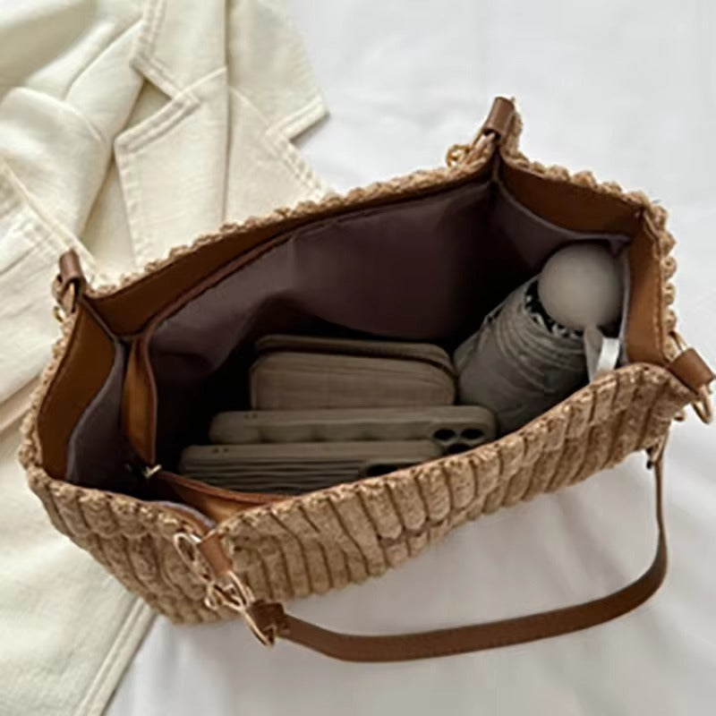 Women's Handbag Minimalist Corduroy Elegant Spacious Bag