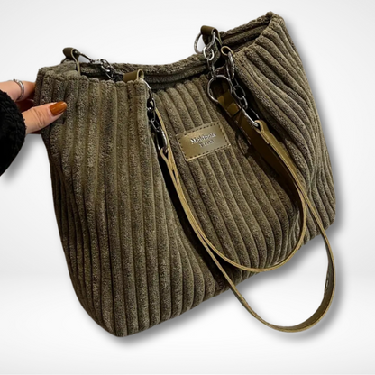 Women's Handbag Minimalist Corduroy Elegant Spacious Bag
