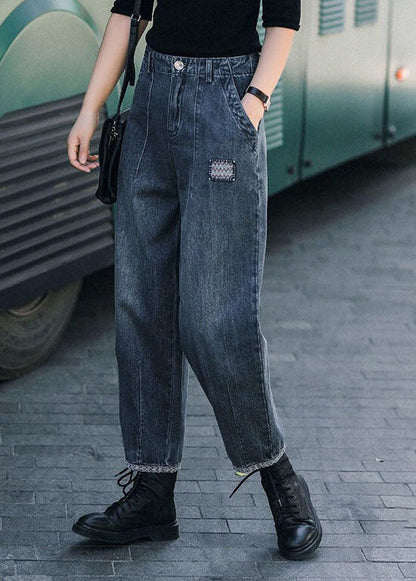 Women's Harem Pants High Waist with Pockets Casual Cotton Blend