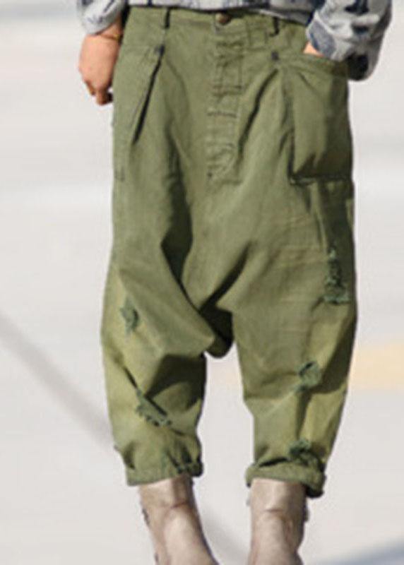 Women's Harem Trousers with Pockets and Holes