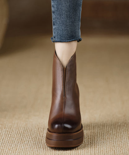 Women's High Heeled Zipped Boots