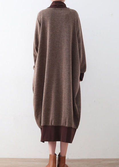 Women's High Neck Dress Loose Fit Casual