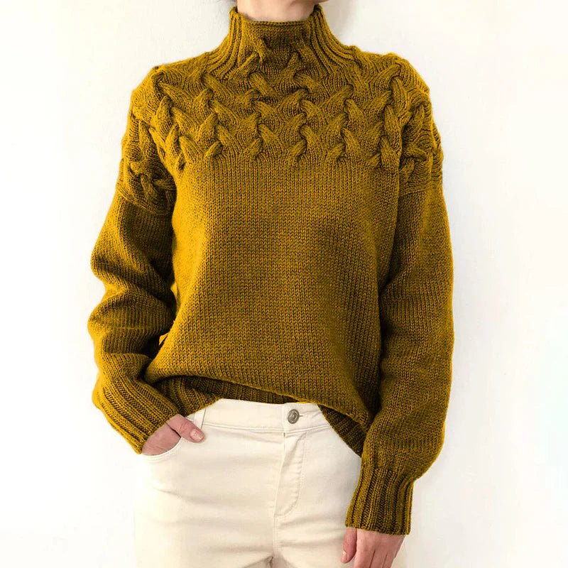 Women's High Neck Knitted Sweater