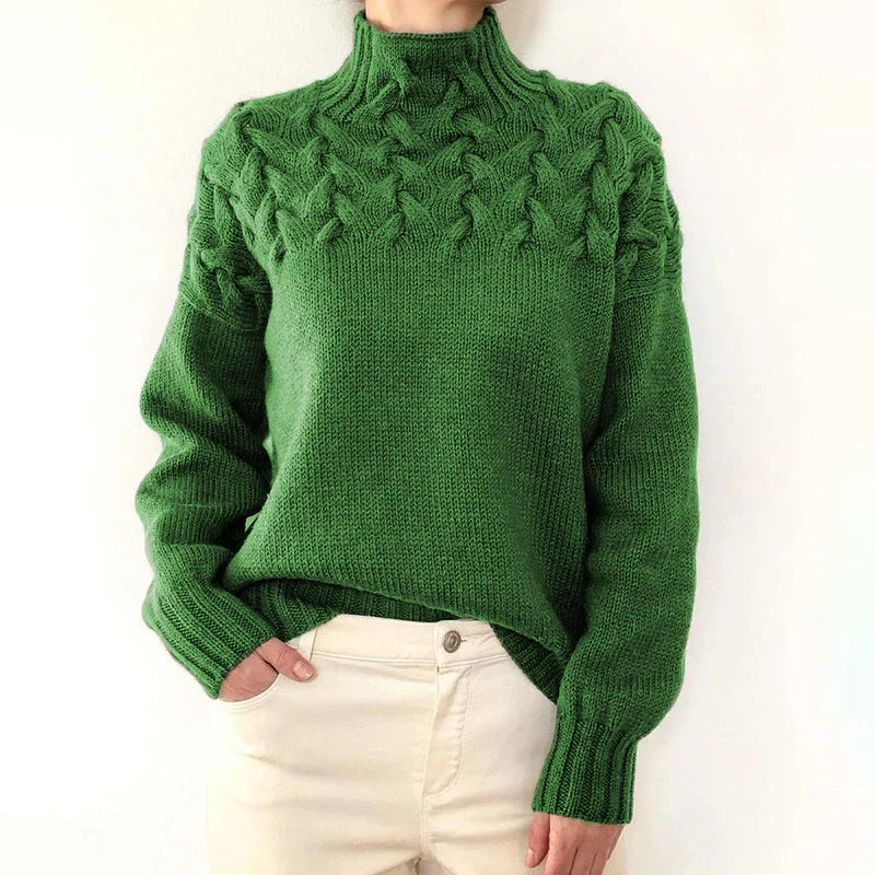 Women's High Neck Knitted Sweater