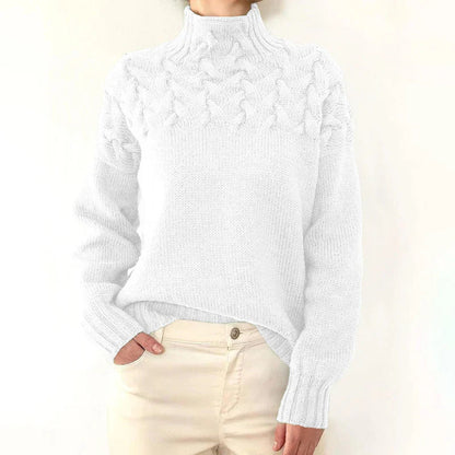 Women's High Neck Knitted Sweater