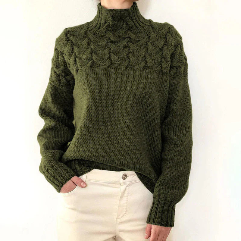 Women's High Neck Knitted Sweater
