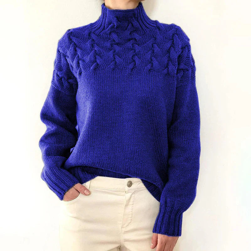 Women's High Neck Knitted Sweater
