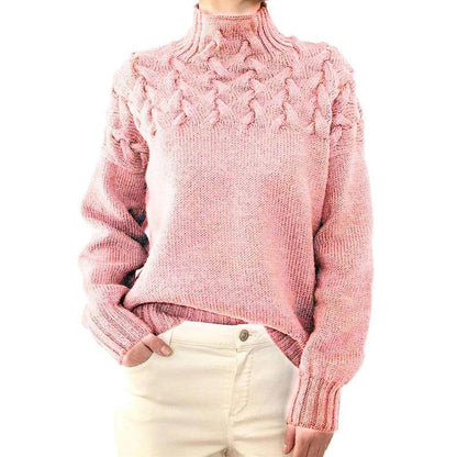 Women's High Neck Knitted Sweater