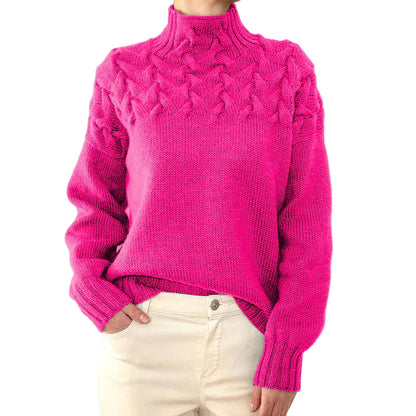 Women's High Neck Knitted Sweater