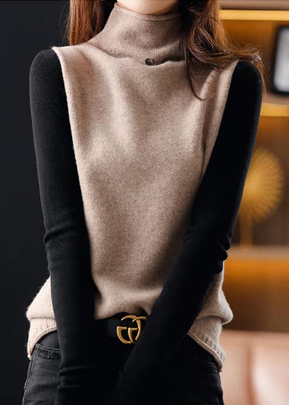 Women's High Neck Sweater with Pattern