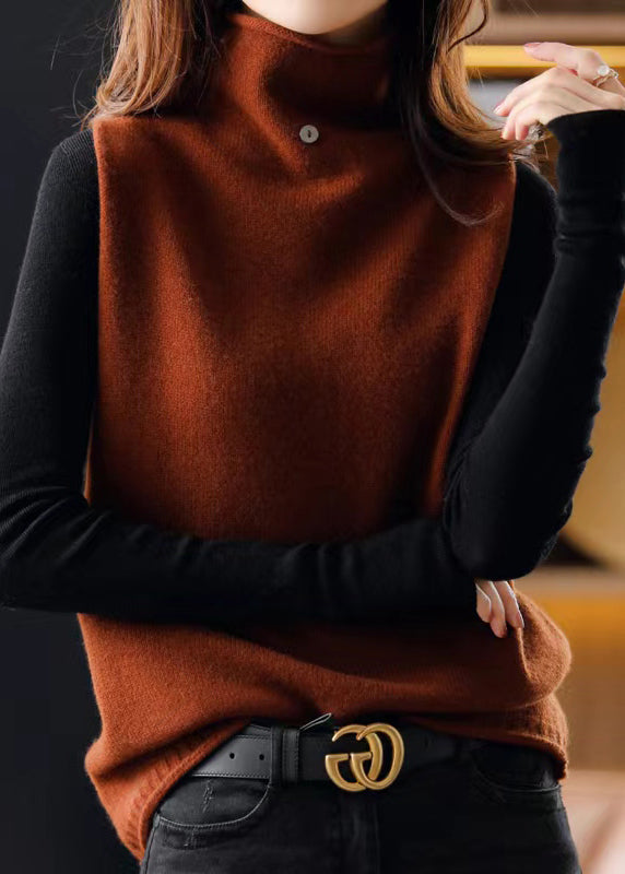 Women's High Neck Sweater with Pattern