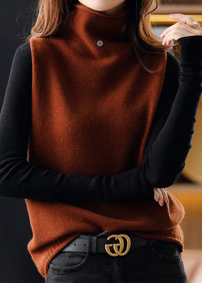 Women's High Neck Sweater with Pattern