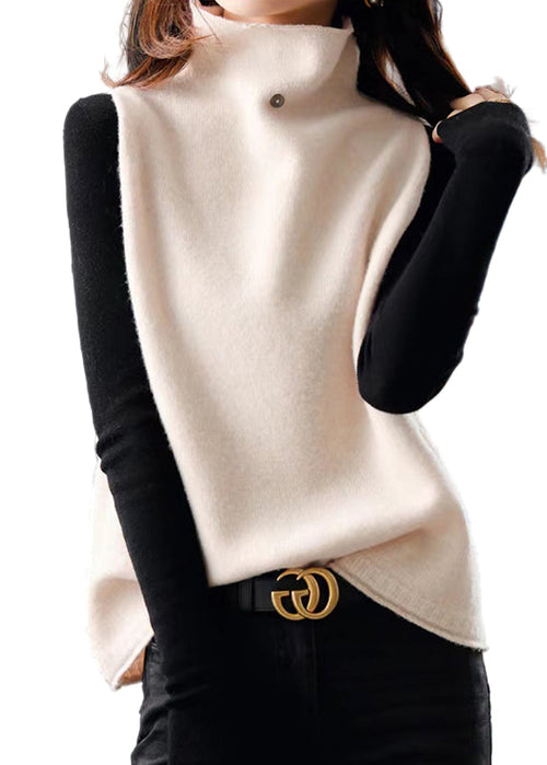 Women's High Neck Sweater with Pattern
