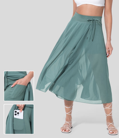 Women's High Waist 2-in-1 Skirt Elegant Style