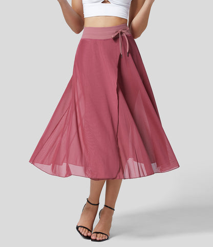 Women's High Waist 2-in-1 Skirt Elegant Style