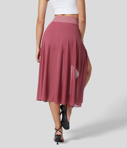 Women's High Waist 2-in-1 Skirt Elegant Style