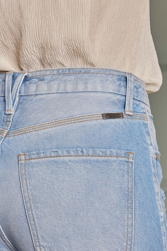 Women's High Waist 90's Flare Jeans Light Denim