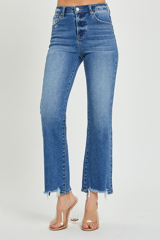 Women's High Waist Ankle Jeans Relaxed Fit