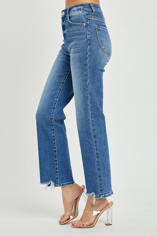 Women's High Waist Ankle Jeans Relaxed Fit
