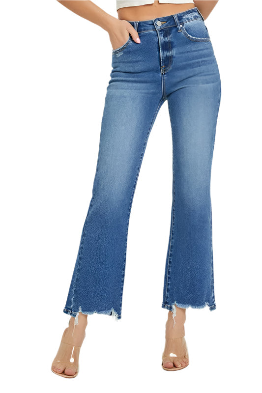 Women's High Waist Ankle Jeans Relaxed Fit